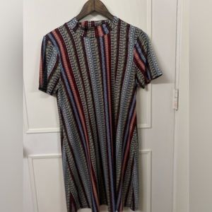 BCBGeneration Print striped T-Shirt Mini Dress